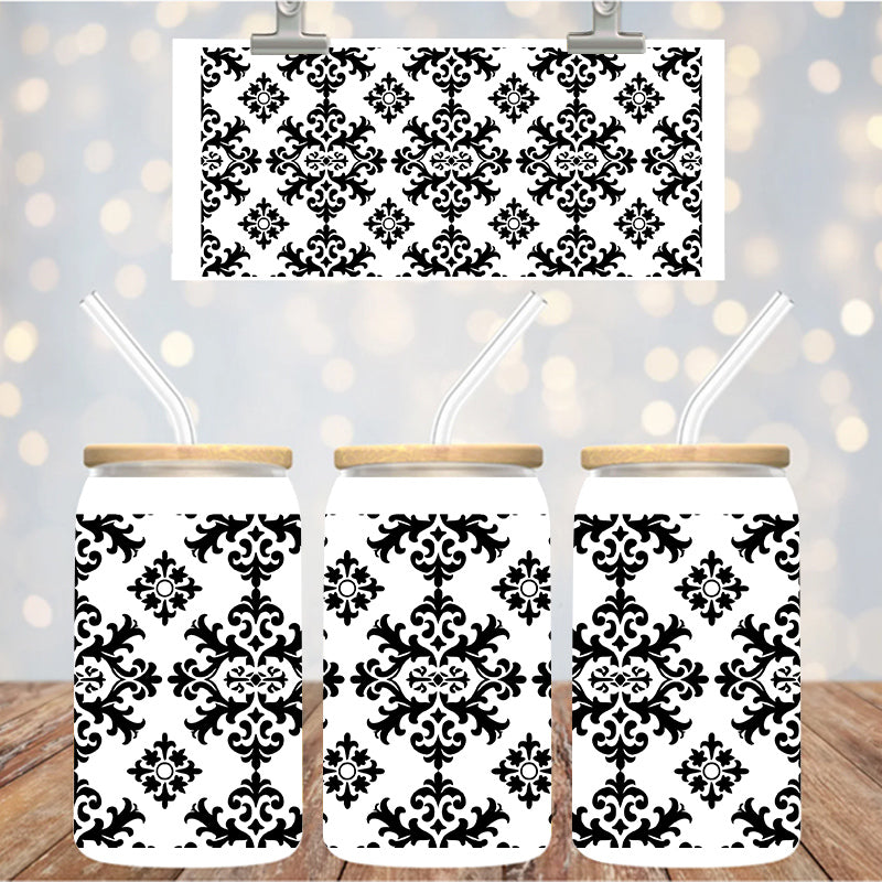 16 oz UvDtf Cup Wrap Tooled Leather Design 1341