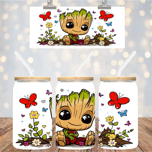 16 oz Uv Dtf Cup Wrap Groot 1247