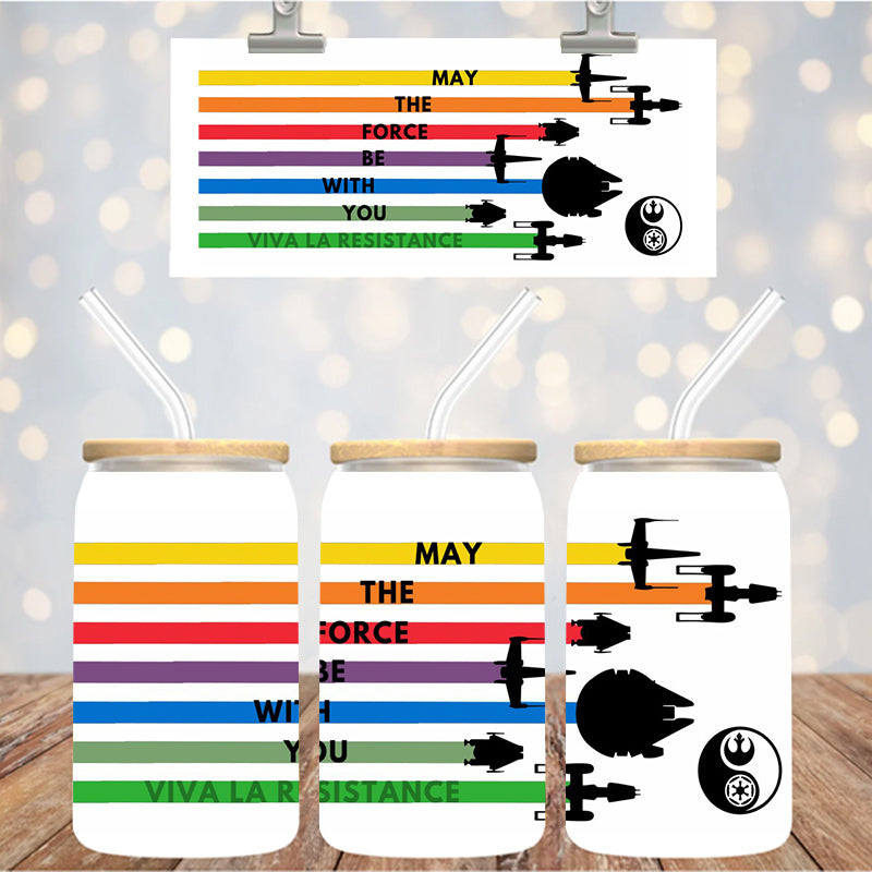 16 oz Uv Dtf Cup Wrap May The Force Be With you 1220
