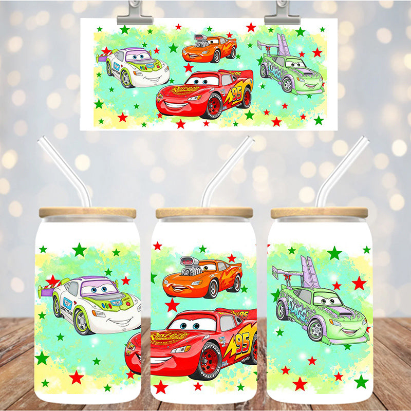 16 oz Uv Dtf Cup Wrap Cars 1332