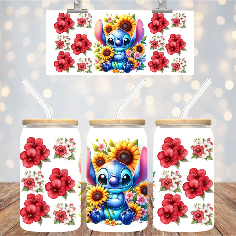 16 oz Uv Dtf Cup Wrap Blue Monster 1035