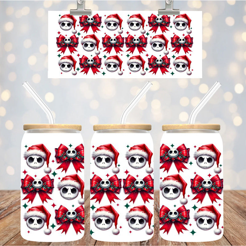 16 oz Uv Dtf Cup Wrap Nightmare Jack Christmas 1077