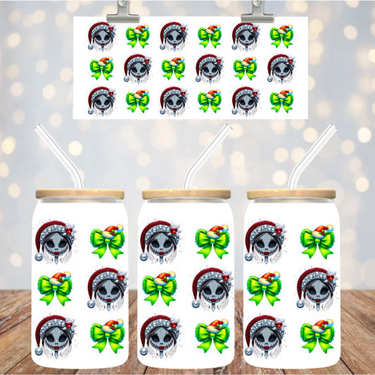 16 oz Uv Dtf Cup Wrap Nightmare Sally Christmas 1076