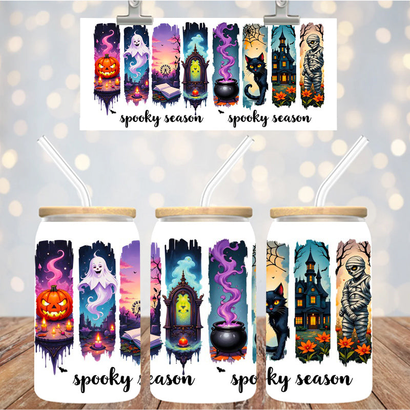 16 oz Uv Dtf Cup Wrap Spooky Season 1184