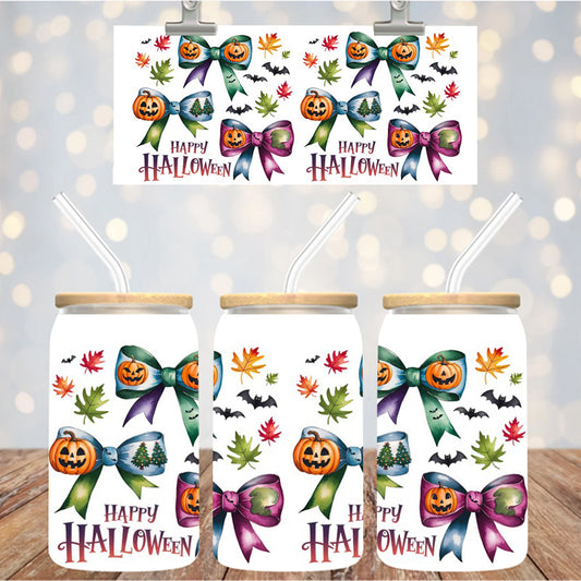 16 oz Uv Dtf Cup Wrap Halloween bows fall christmas 1153