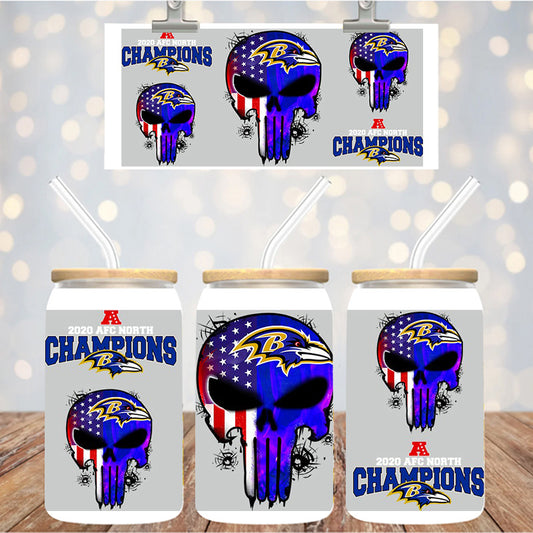 16 oz Uv Dtf Cup Wrap Football 1275