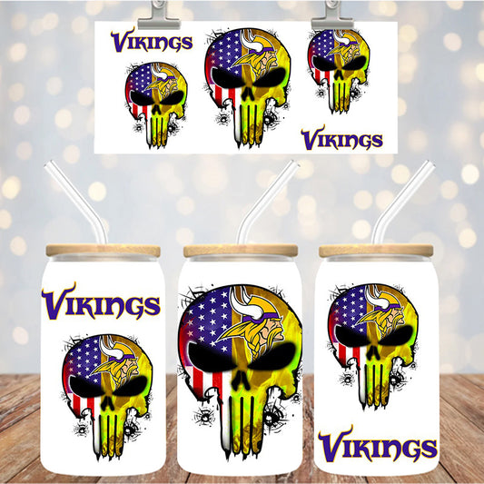 16 oz Uv Dtf Cup Wrap Football 1273