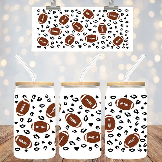 16 oz Uv Dtf Cup Wrap Football 1072