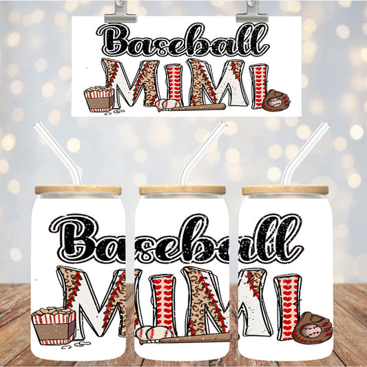 16 oz Uv Dtf Cup Wrap Baseball Mimi 1073