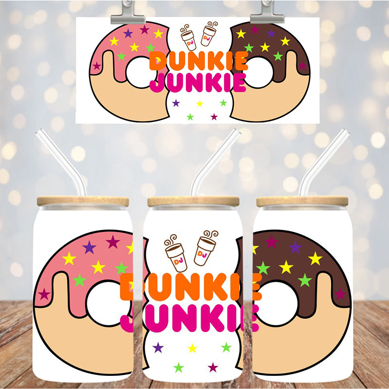 16 oz Uv Dtf Cup Wrap Dunkie Junkie 1046