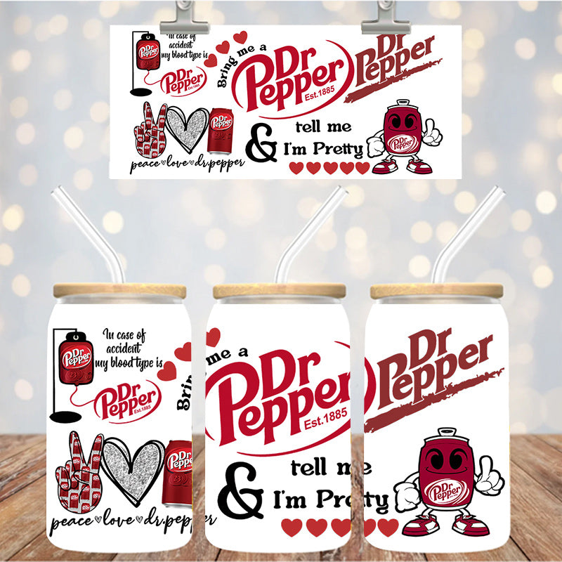 16 oz Uv Dtf Cup Wrap Dr Pepper 1074