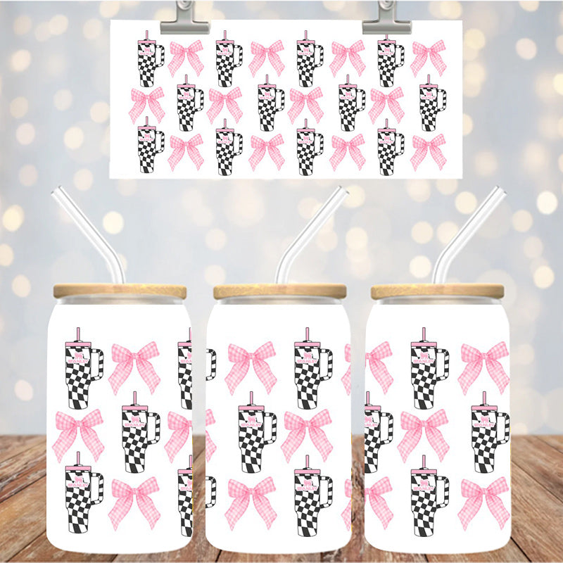 16 oz Uv Dtf Cup Wrap Mugs and bows 1125