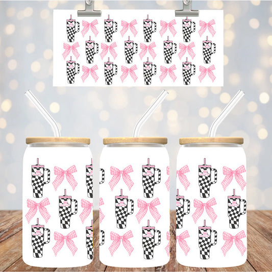 16 oz Uv Dtf Cup Wrap Mugs and bows 1125