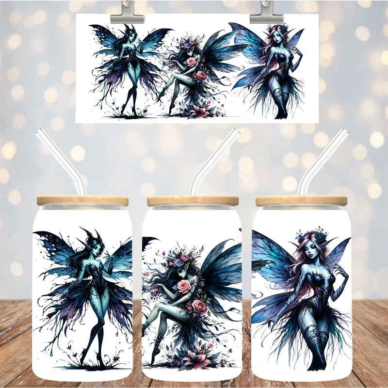 16 oz Uv Dtf Cup Wrap Dark Fairy 1081