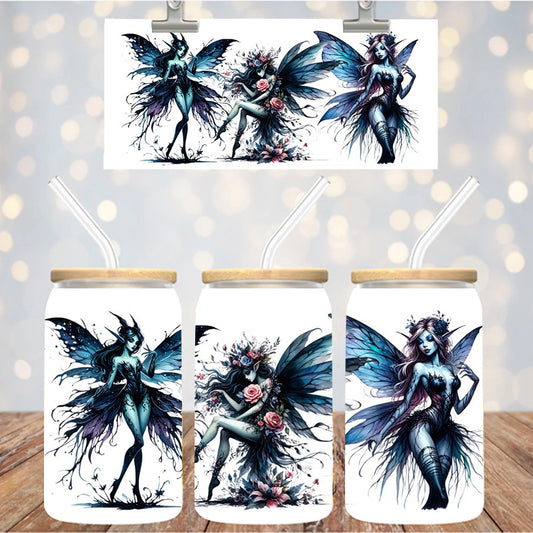 16 oz Uv Dtf Cup Wrap Dark Fairy 1081