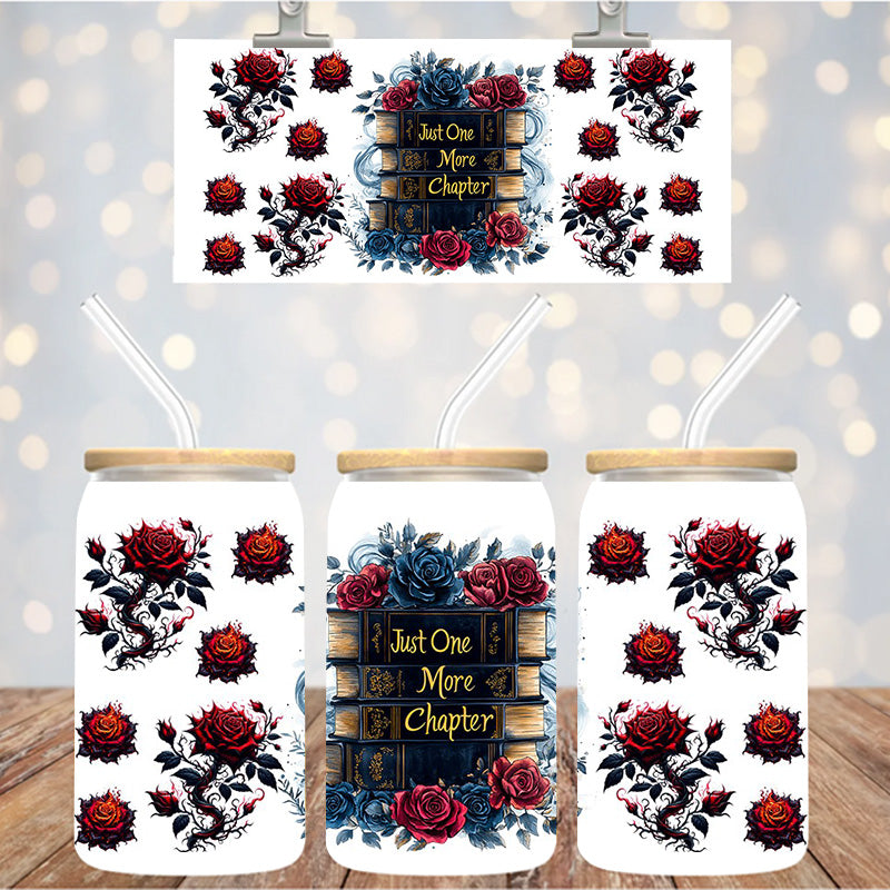 16 oz Uv Dtf Cup Wrap Just One More Chapter 1305