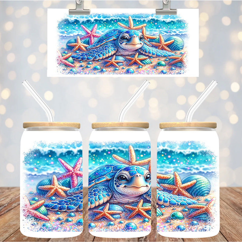 16 oz Uv Dtf Cup Wrap Sea Turtle 1123