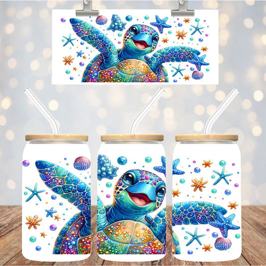 16 oz Uv Dtf Cup Wrap Sea Turtle 1117