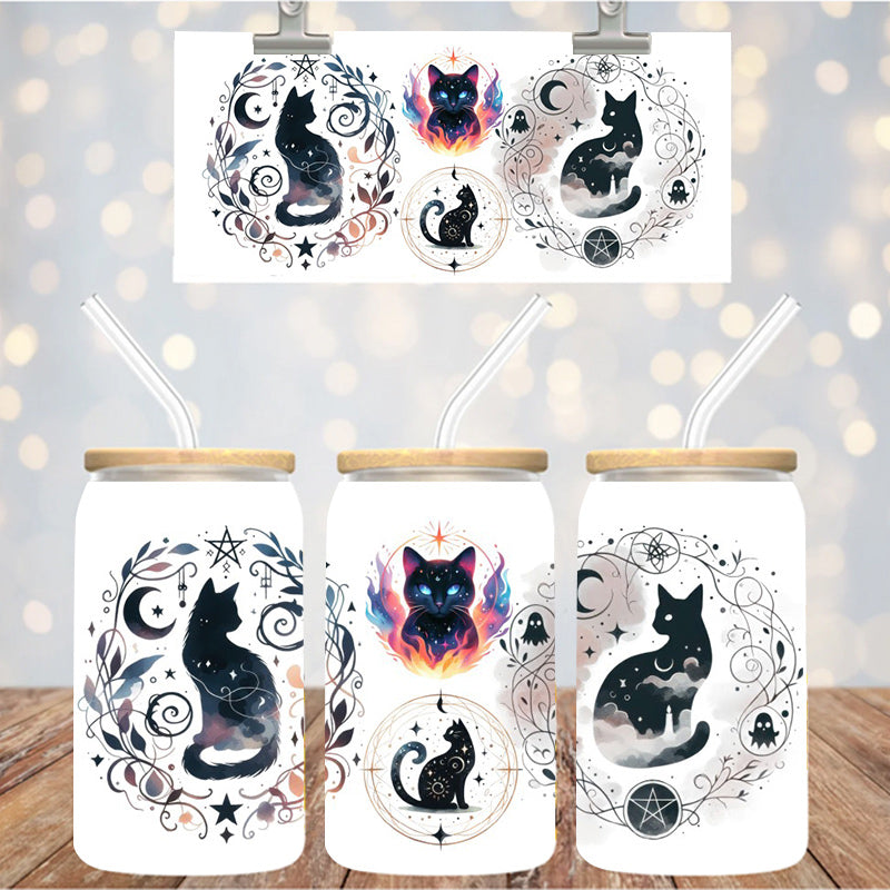 16 oz Uv Dtf Cup Wrap Cats 1134