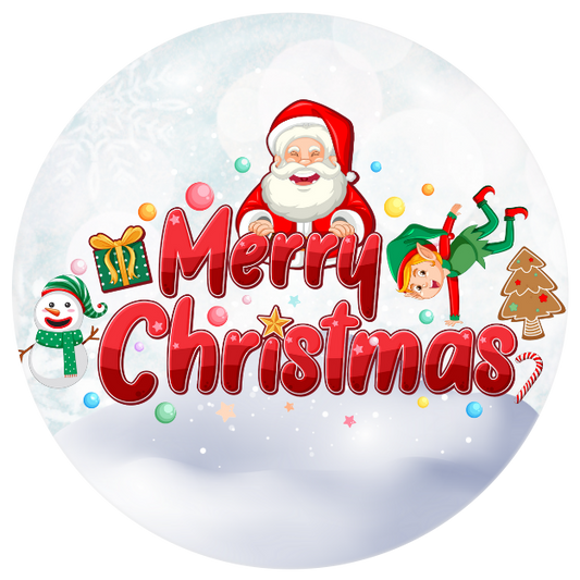 UVDTF 2.5" Ornament Decal Santa Merry Christmas