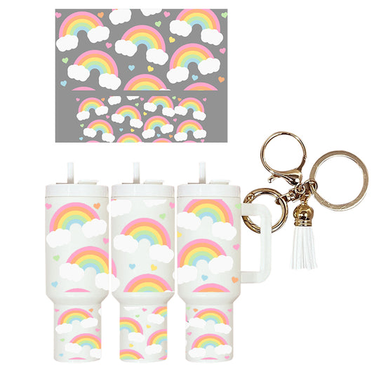 UVDTF Mini Tumbler Wrap Rainbows 4113