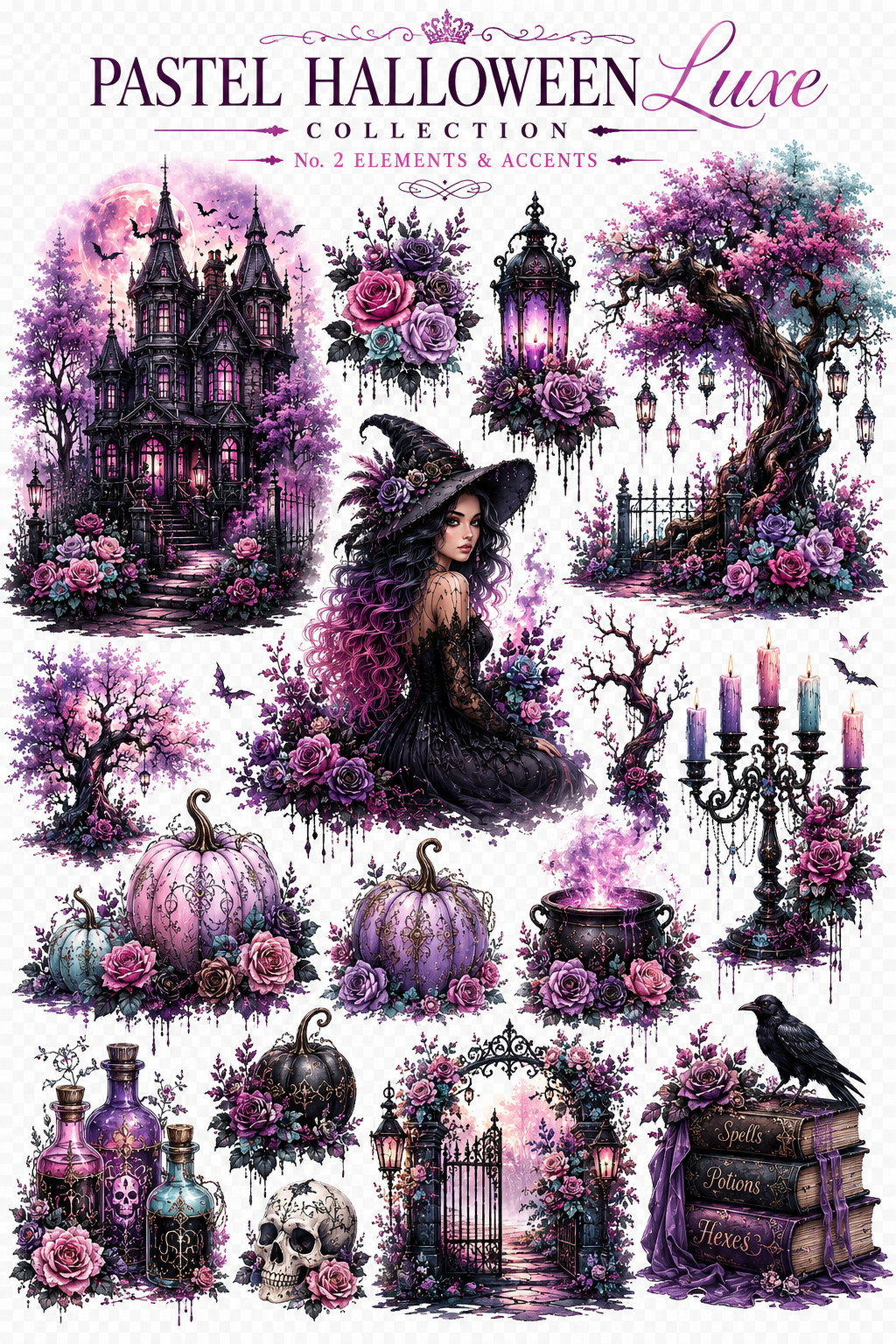 Pastel Halloween Collection | UVDTF 9.5 x14 Element Sheets 827