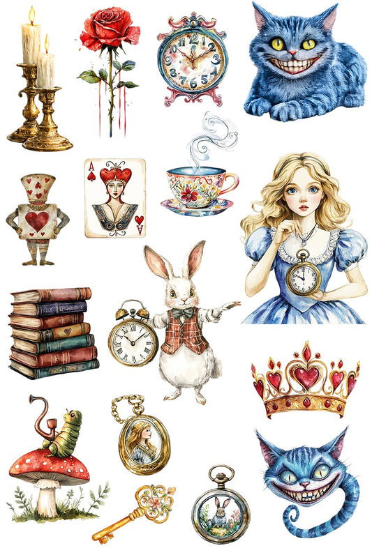 UVDTF 9.5 x 14 Element Sheet Classic Wonderland Elements 1013