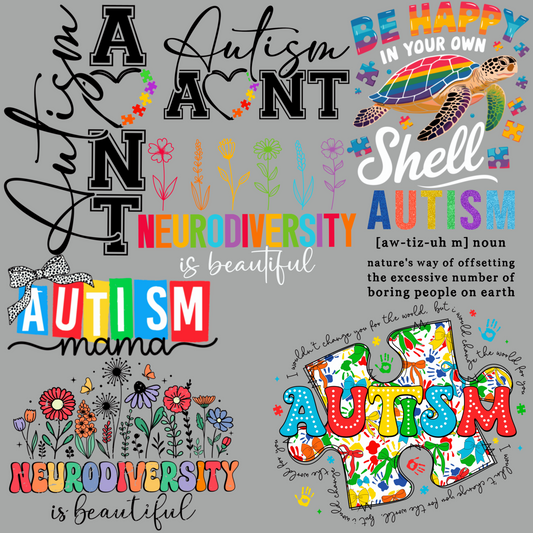 UVDTF 9.5 x 8.5 Element Sheet Autism 6030