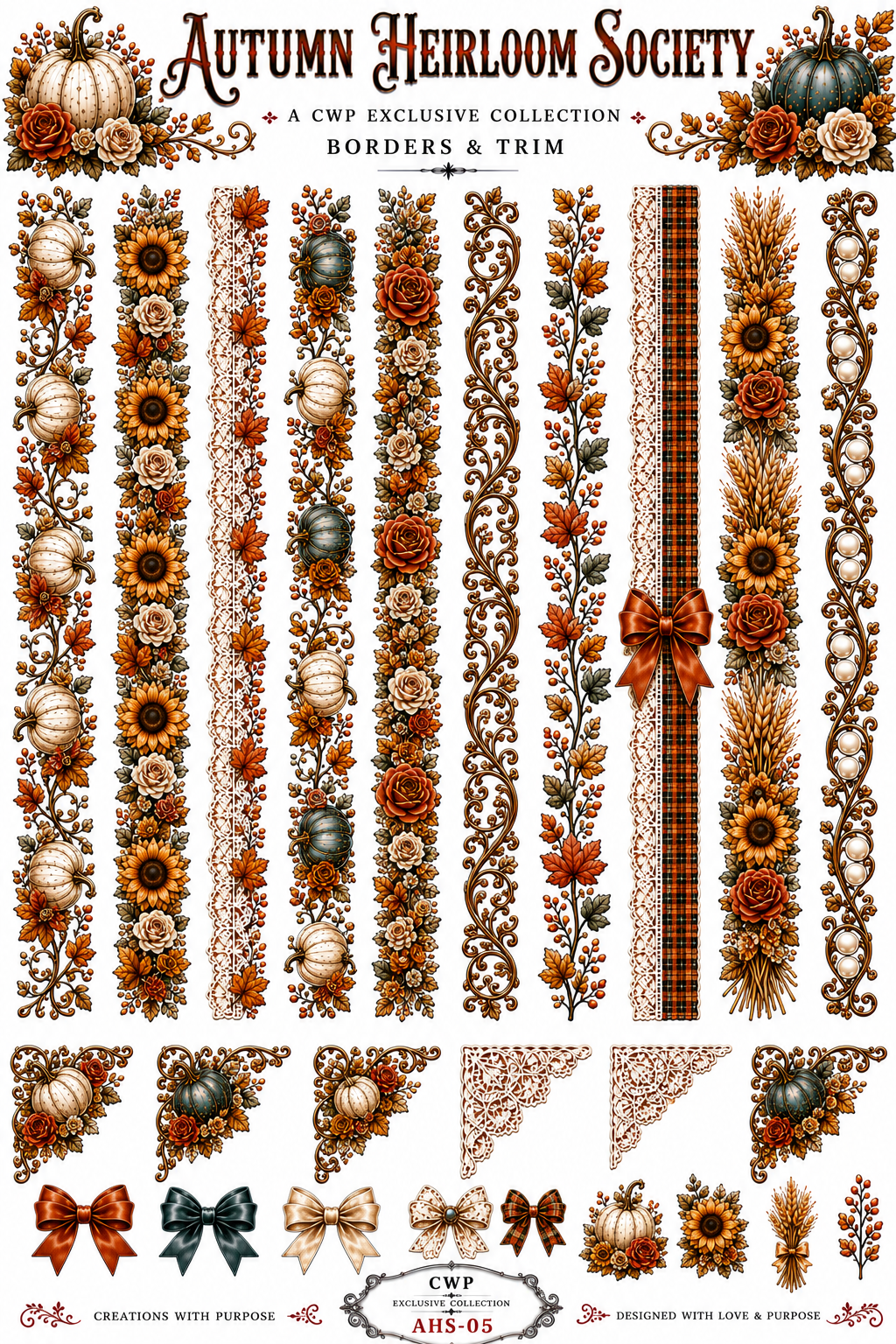 Autumn Heirloom Society | UVDTF 9.5 x14 Element Sheet