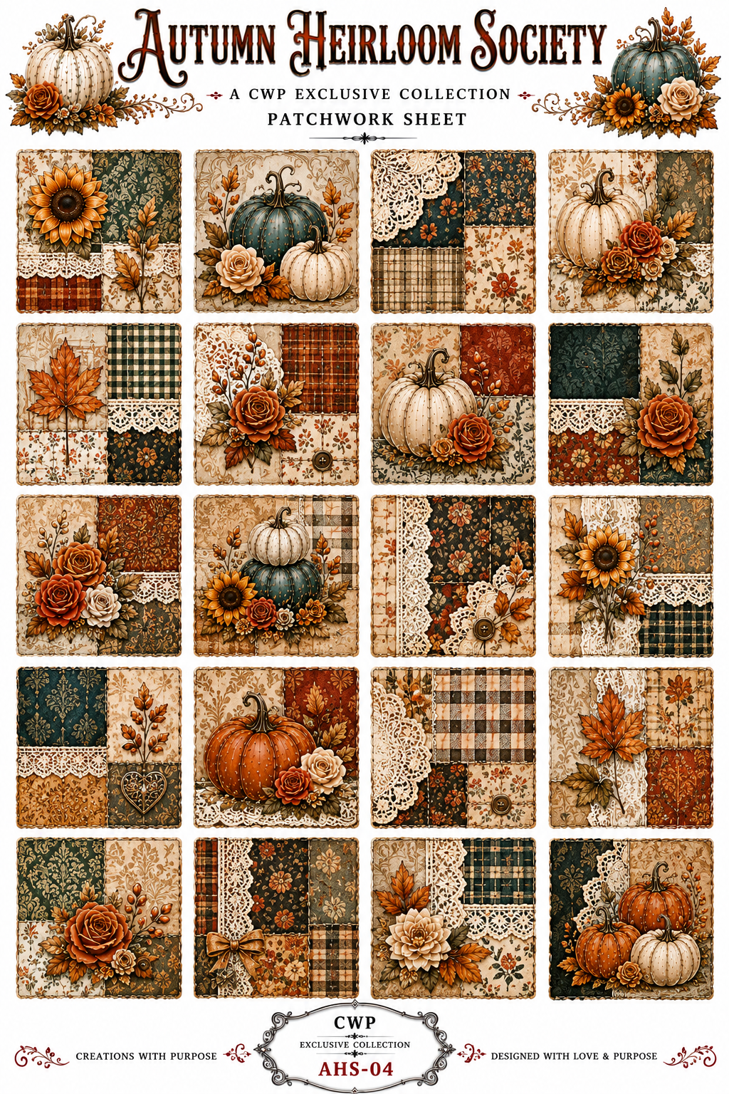 Autumn Heirloom Society | UVDTF 9.5 x14 Element Sheet