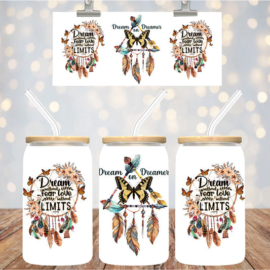 16 oz Uv Dtf Cup Wrap Dream On Dreamer 993