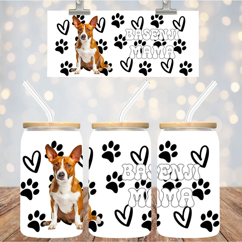 16 oz Uv Dtf Cup Wrap Basentji Mom 910