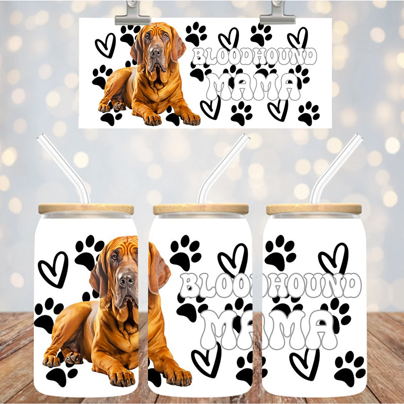 16 oz Uv Dtf Cup Wrap Bloodhound Mama 920