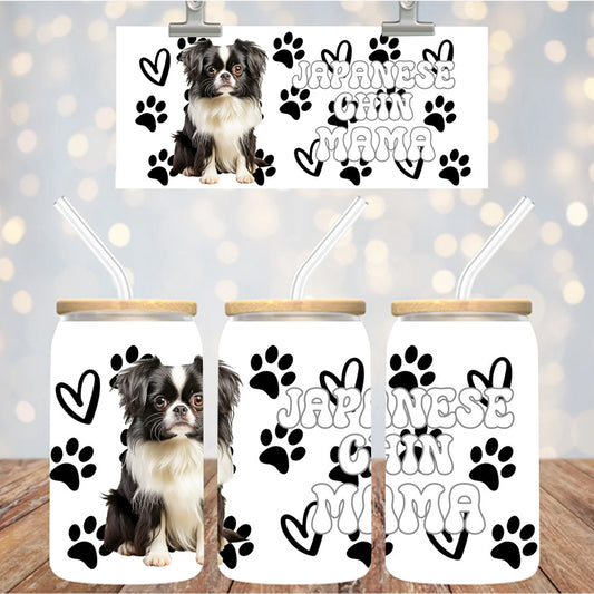 16 oz Uv Dtf Cup Wrap Japanese Chin Mama 928