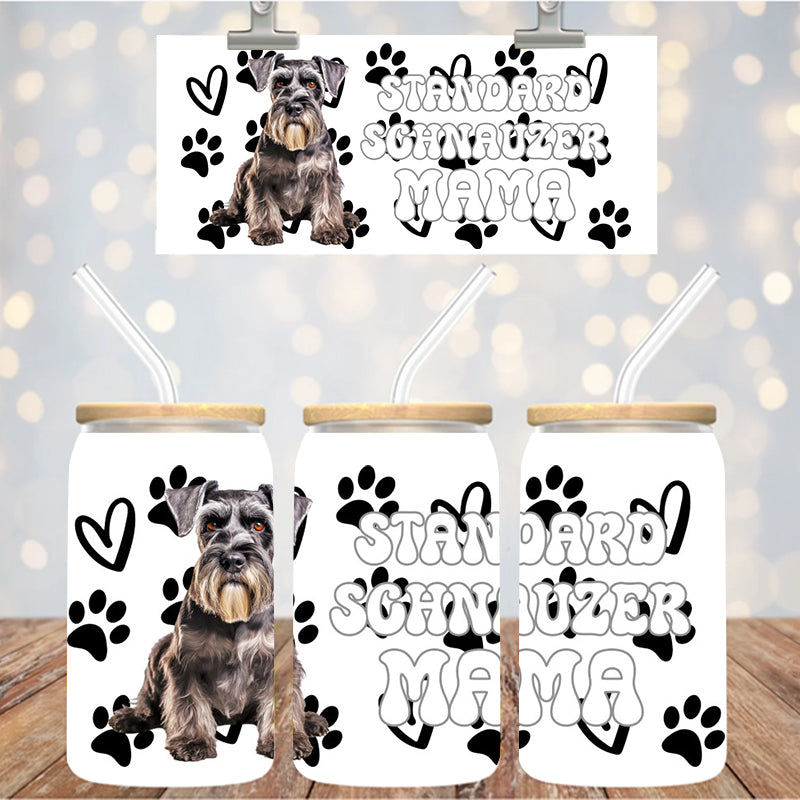 16 oz Uv Dtf Cup Wrap Standard Schnauzer 933