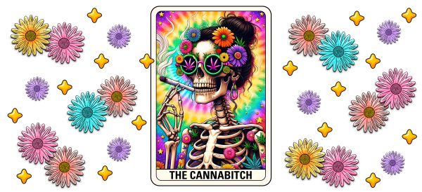 16 oz Uv Dtf Cup Wrap Tarrot The CannaB!tch 788