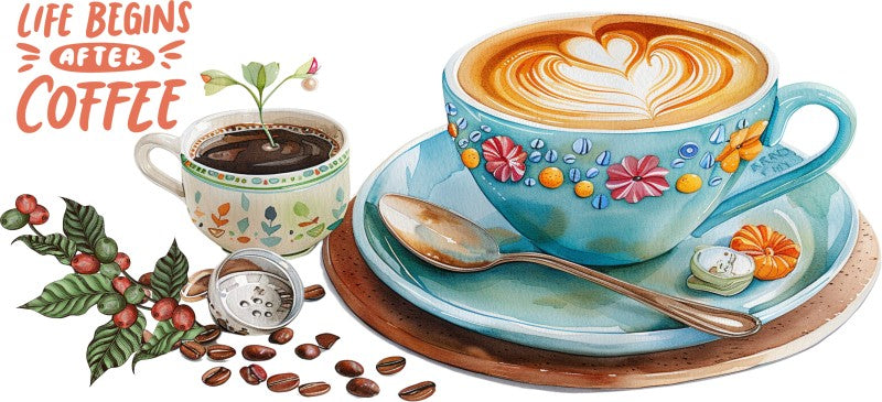 16 oz Uv Dtf Cup Wrap Life Begins After Coffee 896
