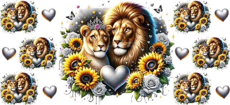 16 oz Uv Dtf Cup Wrap Lions 888