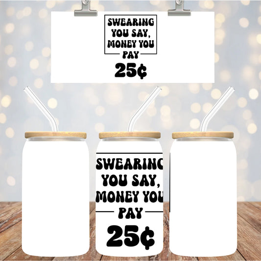 4" Decal Uvdtf Wrap F-Bomb Jar D183