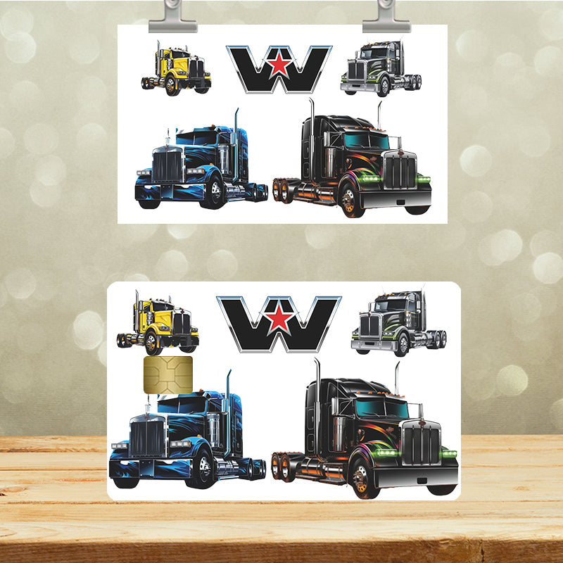 UVDTF Credit Card Skin Semi Tractor 5066