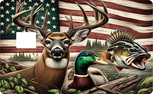 UVDTF Credit Card Skin Hunting Fishing 5020