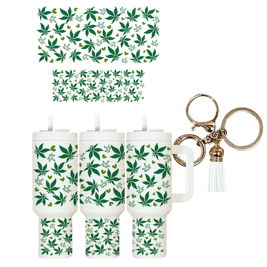 UVDTF Mini Tumbler Wrap 420 Leaves 4044