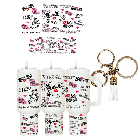 UVDTF Mini Tumbler Wrap Burn Book 4049