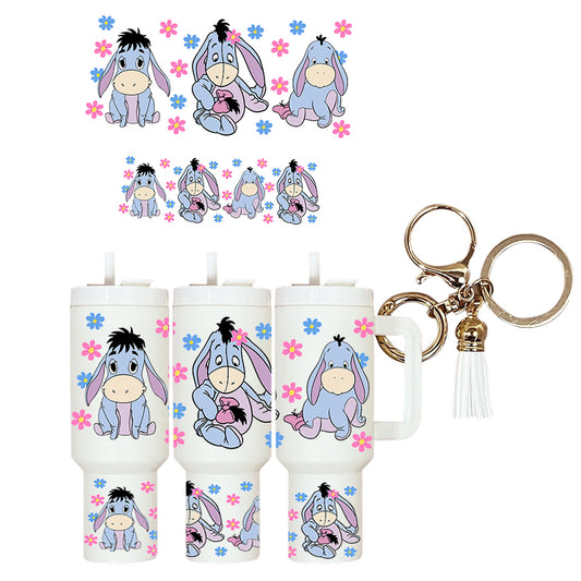 UVDTF Mini Tumbler Blue Donkey 4154