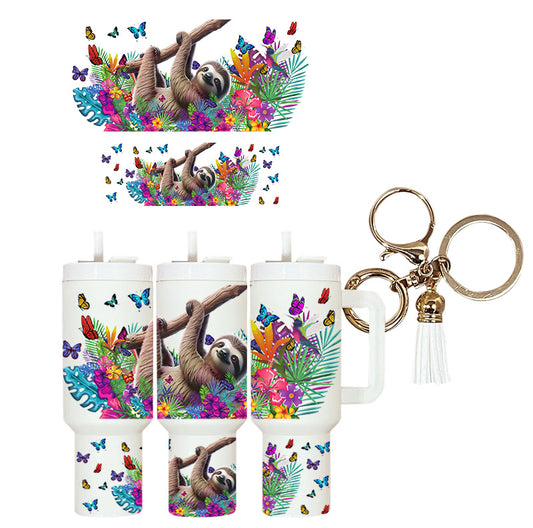 UVDTF Mini Tumbler Wrap Sloth 4214