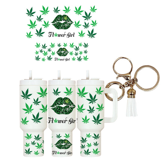 UVDTF Mini Tumbler Wrap 420 Flower Girl 4072