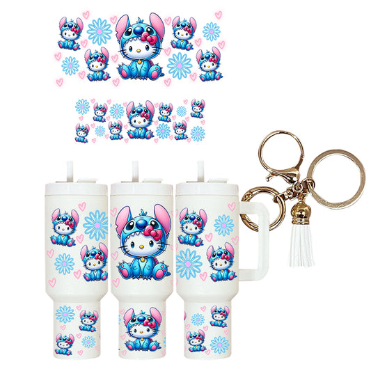 UVDTF Mini Tumbler Cute HK Blue Monster 4156