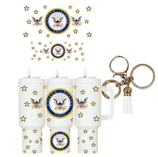 UVDTF Mini Tumbler Wrap Navy 4233