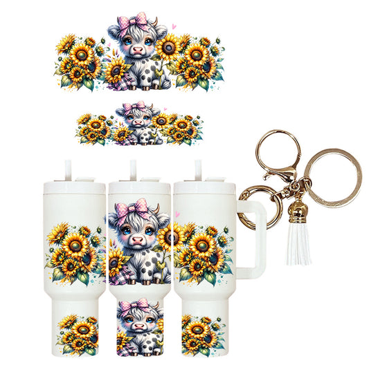 UVDTF Mini Tumbler Wrap Spotted Cow 4228