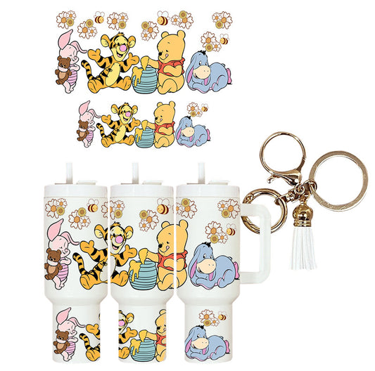 UVDTF Mini Tumbler Wrap Yellow Bear Friends 4219